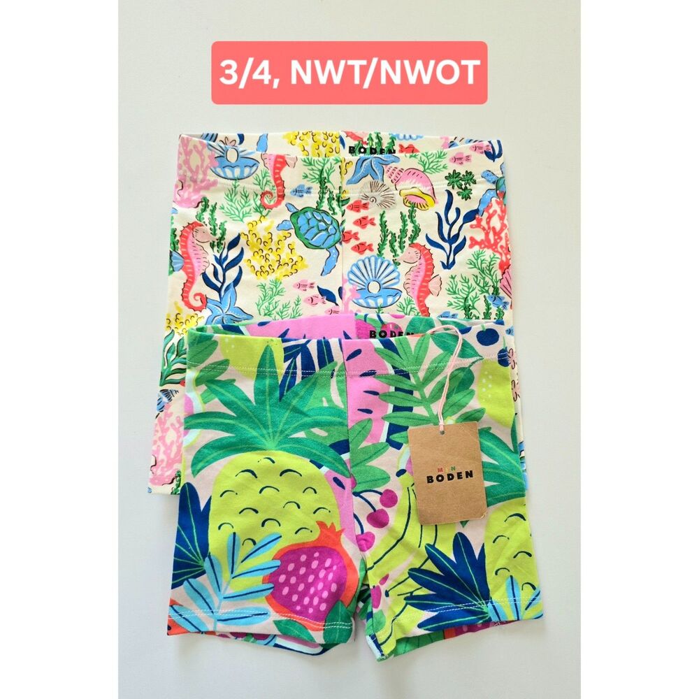 NWT/NWOT Mini Boden Shorts Bundle, Sz 3/4